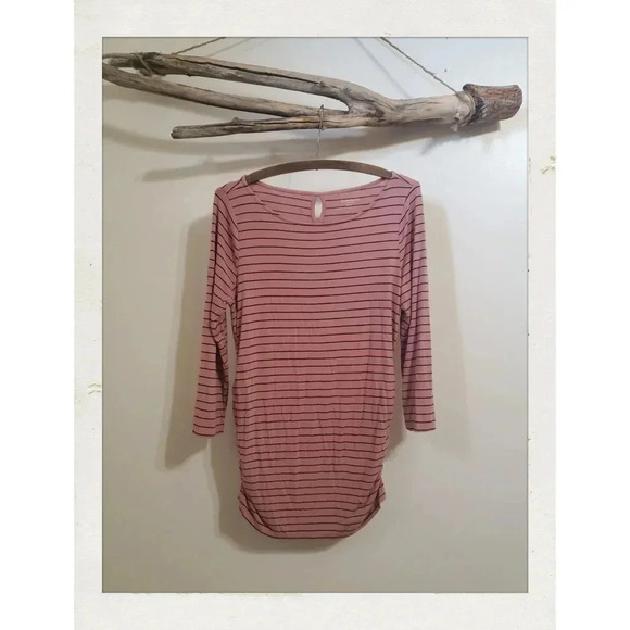 Motherhood Maternity Tops - ✨BOGO FREE✨  Motherhood Maternity | Pink Black Stripe Long Sleeve Shirt